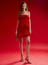 MOTF PREMIUM RUFFLE TRIM OFF SHOULDER DRESS,VALENTINE'S DAY OUTFIT